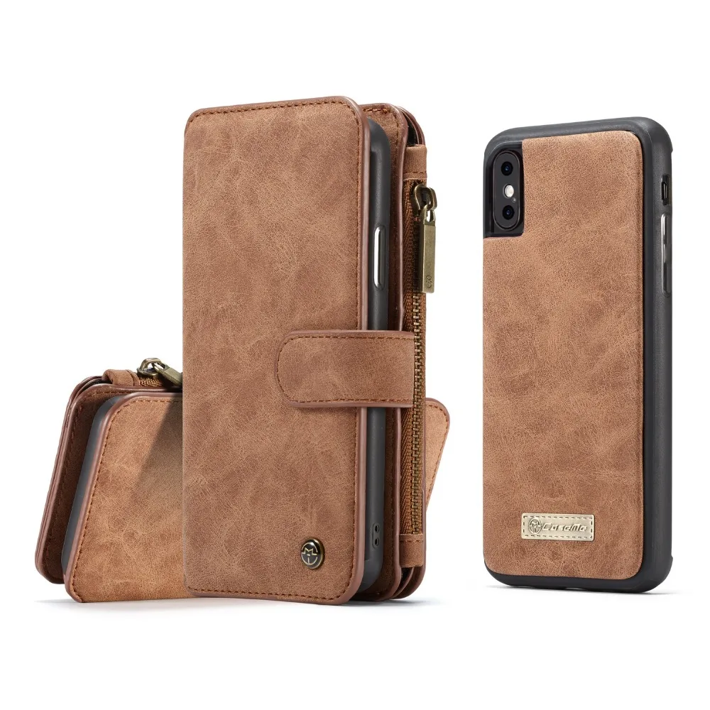 

Cyato Original Leather case for iphone 6S case iphone 7 cover Luxury Wallet Slip case For man Business Shell For iphone X