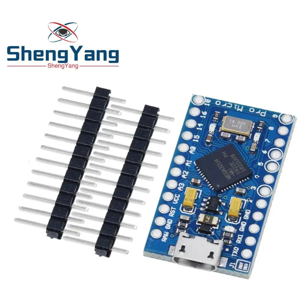 Pro Micro ATmega32U4 5 в 16 МГц замена ATmega328 для Arduino Mini на 2 рядный штырьковый разъем Leonardo Usb