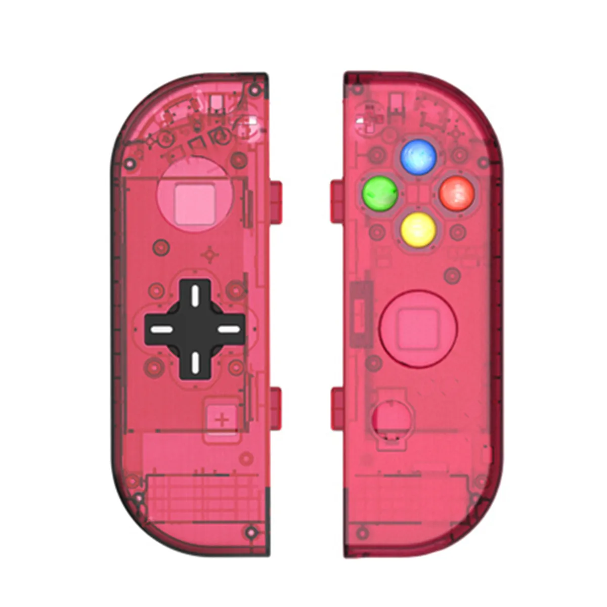 1x Pair Handles Shell Cases Protective Replacement Accessories For Switch Joy con Controller NS NX Console 8 Colors - Color: Red
