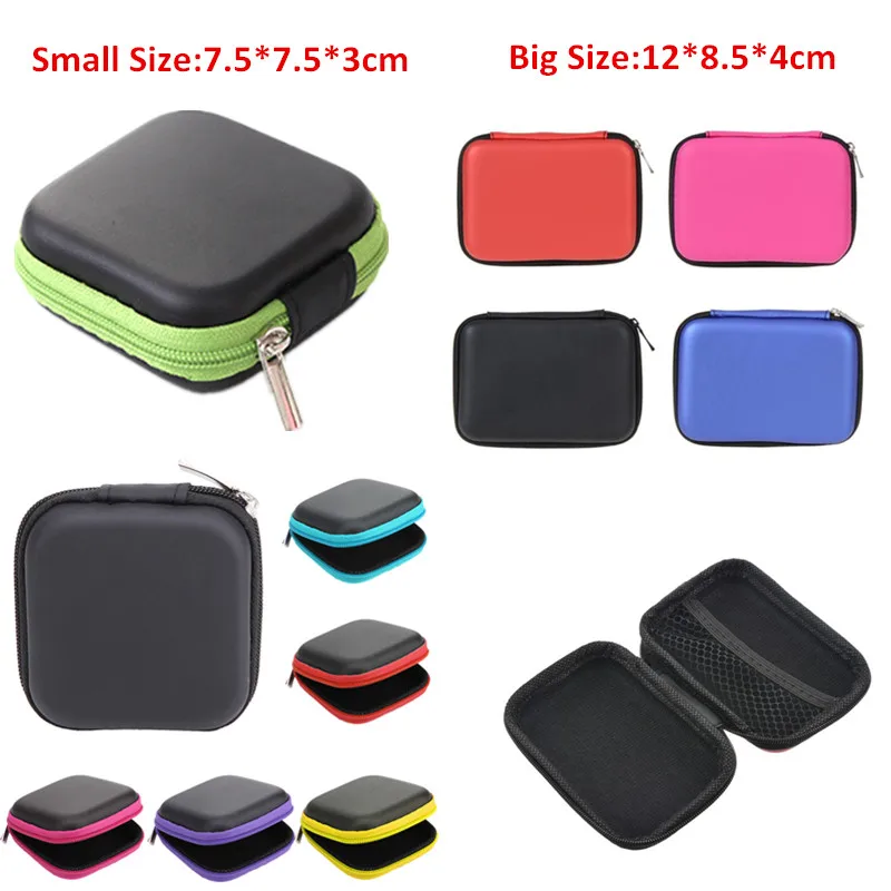 

Earphones Wire Organizer Box For Data Line USB Cable Hard Shell Storage Bag Portable EVA Headset Accessories Coin Case Container
