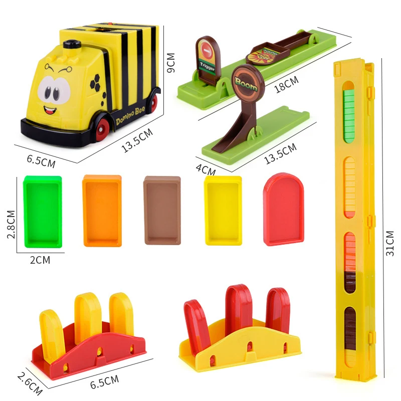 Finger Rock автоматическое размещение 100 шт. домино кирпич поезд автомобиль со светом Звук развивающий строительный блок DIY игрушки домино игра
