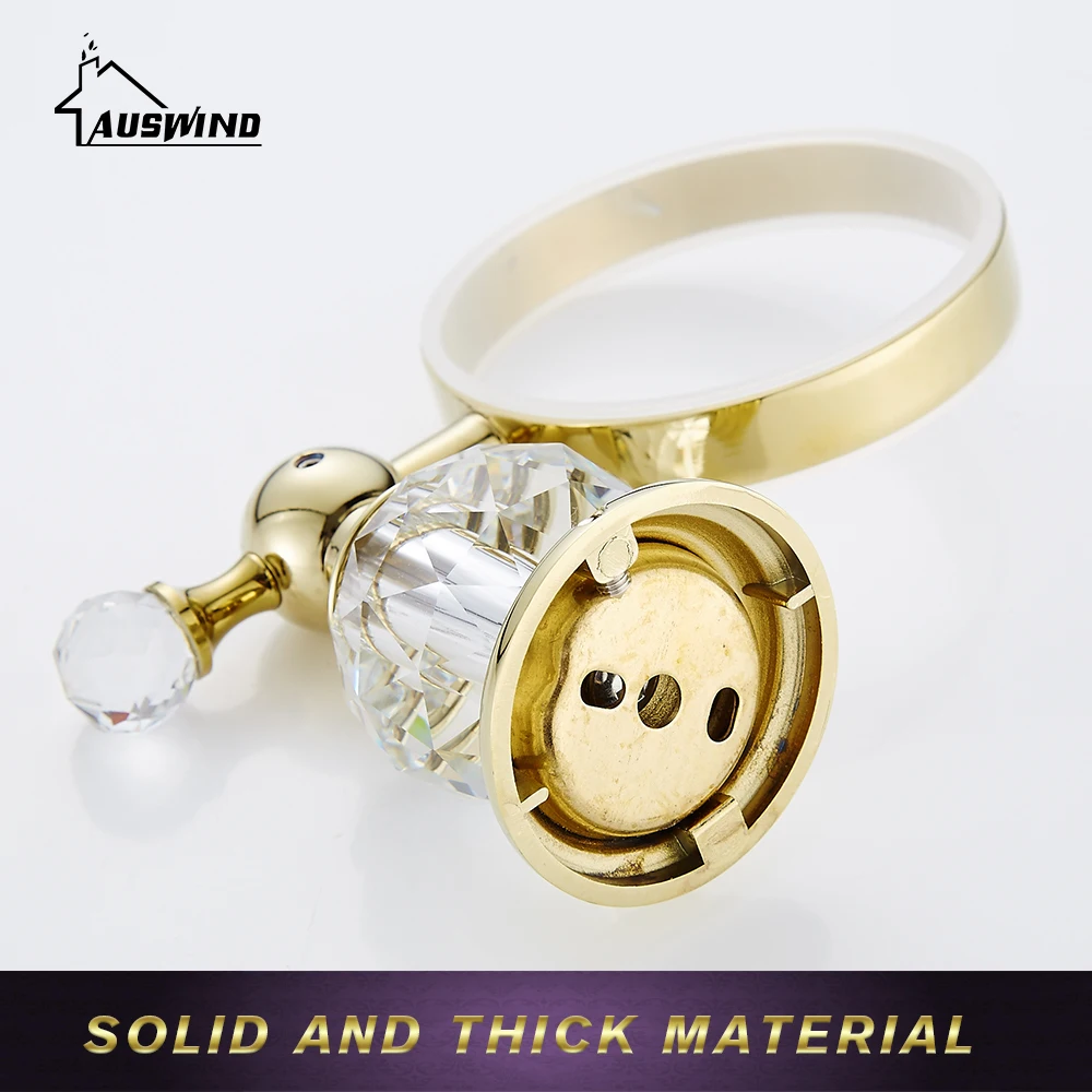 Antique Gold Brass Polished Bathroom Hardware Set Crystal Bathroom Accessories Set Er1 Clear Crystal Makes Bathroom Luxury