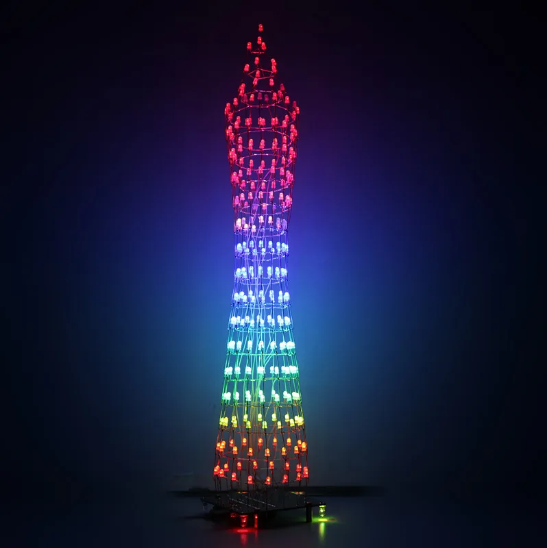 

Light Cube single chip creative DIY suite music spectrum electronic Graduation Design Suite