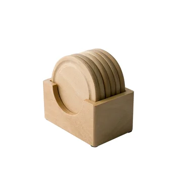 

Real wood circle placemat set cup coasters drink Casserole mat coasters galss cup placemat table