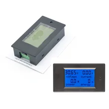 DC 6,5-100 V 0-20A ЖК-дисплей цифровой Ток Напряжение Мощность счетчик энергии мультиметр Амперметр Вольтметр