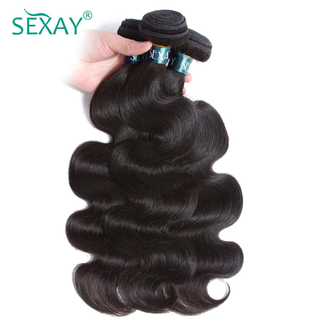 Best Price Brazilian Body Wave 3/4 Bundles Deal SEXAY Pre-Colored 100% Human Hair Weave Non Remy Hair Extensions Natural Black Color #1B Best Price Brazilian Body Wave 3/4 Bundles Deal SEXAY Pre-Colored 100% Human Hair Weave Non Remy Hair Extensions Natural Black Color #1B