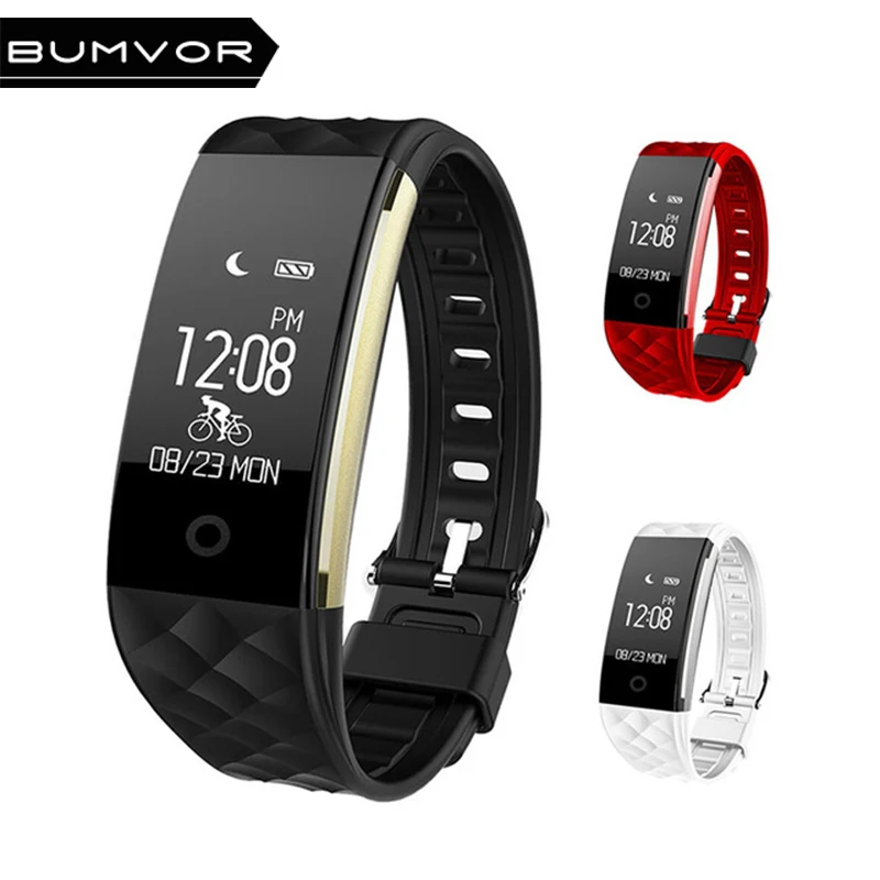 

BUMVOR S2 Smart Wristband Heart Rate Monitor IP67 Sport Fitness Bracelet Tracker Smartband Bluetooth For Android IOS PK miband 2