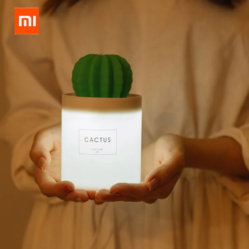 

New XIAOMI 3life 280ML Cactus USB Mini Humidifier Ultrasonic Aromatherapy Car Humidifier Air Diffuser Mist Maker Night Light