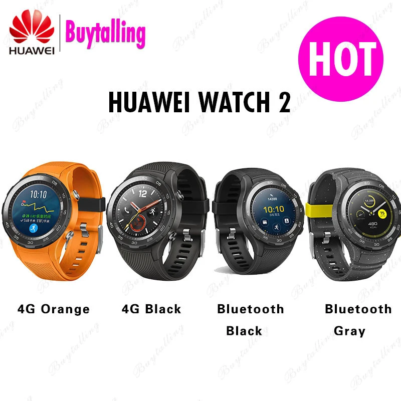 Original Huawei Watch 2 Smart watch Support LTE 4G Phone Call Heart Rate  Tracker For Android iOS IP68 waterproof NFC GPS - AliExpress Consumer  Electronics