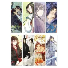 8 шт. аниме МО дао ЗУ Ши марки книг водонепроницаемый прозрачный ПВХ пластиковая Закладка красивая книга метки подарок