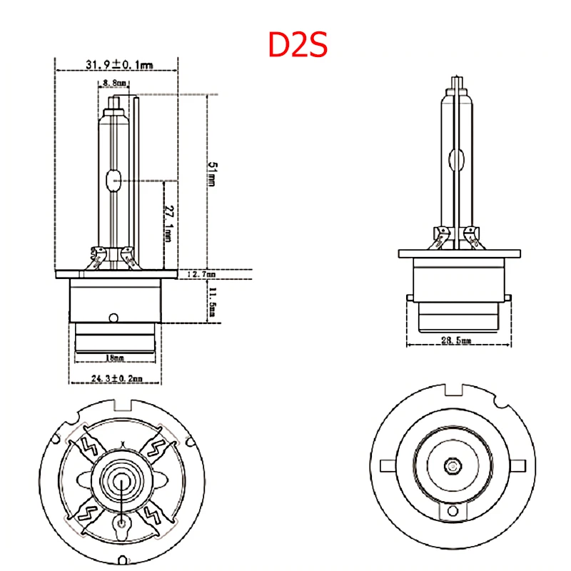 CNSUNNYLIGHT высококачественные автомобильные фары HID ксеноновые лампы D1S D2S D3S D4S D5S D8S 35 Вт 5500 к белый 4200LM сменные огни 2 шт