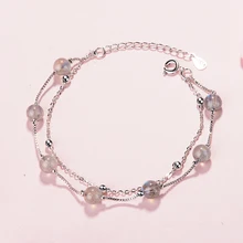 XIYANIKE, новинка, Лидер продаж, многослойный браслет из натурального лунного камня, простой модный браслет на цепочке, массивные аксессуары для женщин, ювелирные изделия