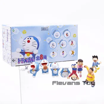 

PUTITTO Series Doraemon Nobita Shizuka Suneo Takeshi Mini PVC Figures Dolls Cup Deco Toys Boxed 8pcs/set