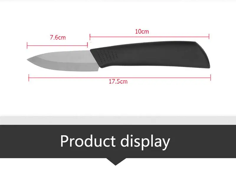 SURVEN, черный клинок, циркониевый керамический нож, 3 дюйма, кухонные ножи для нарезки овощей и фруктов, керамические ножи с крышкой