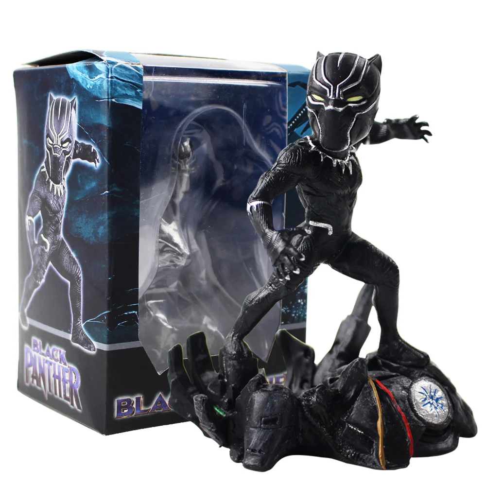 

9cm Avengers Black Panther Figure Black Panther Figurine Statue PVC Action Figures Collectible Model Toys