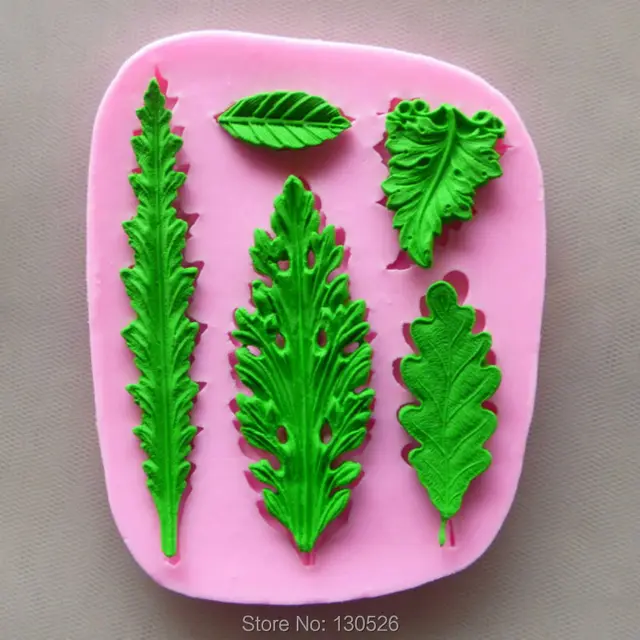 Leaves set Fondant Cake Mold Leaf Chocolate Mold Fondant Mould for DIY
