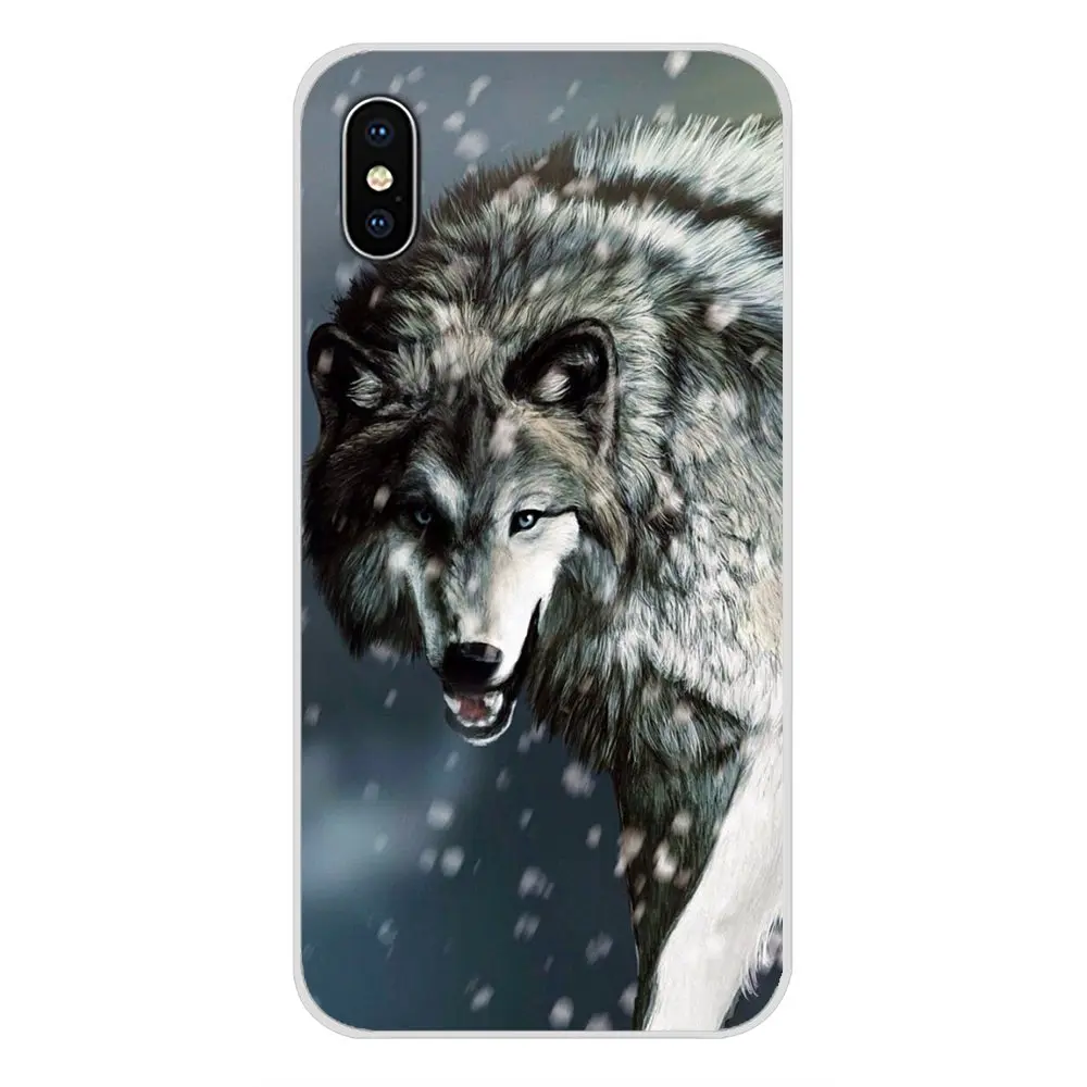 Аксессуары чехлы для телефонов Apple iPhone X XR XS MAX 4 4S 5 5S 5C SE 6 6S 7 8 Plus ipod touch wolf