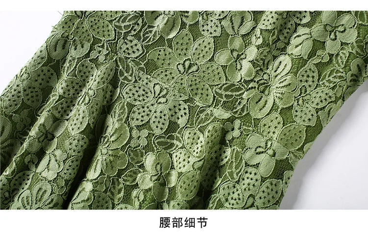 Летний ретро жаккардовые ЗЕЛЕНЫЕ КРУЖЕВНЫЕ ПЛАТЬЯ Vestidos Повседневное Mujer Для женщин платья пляжные платья Robe богема K6232