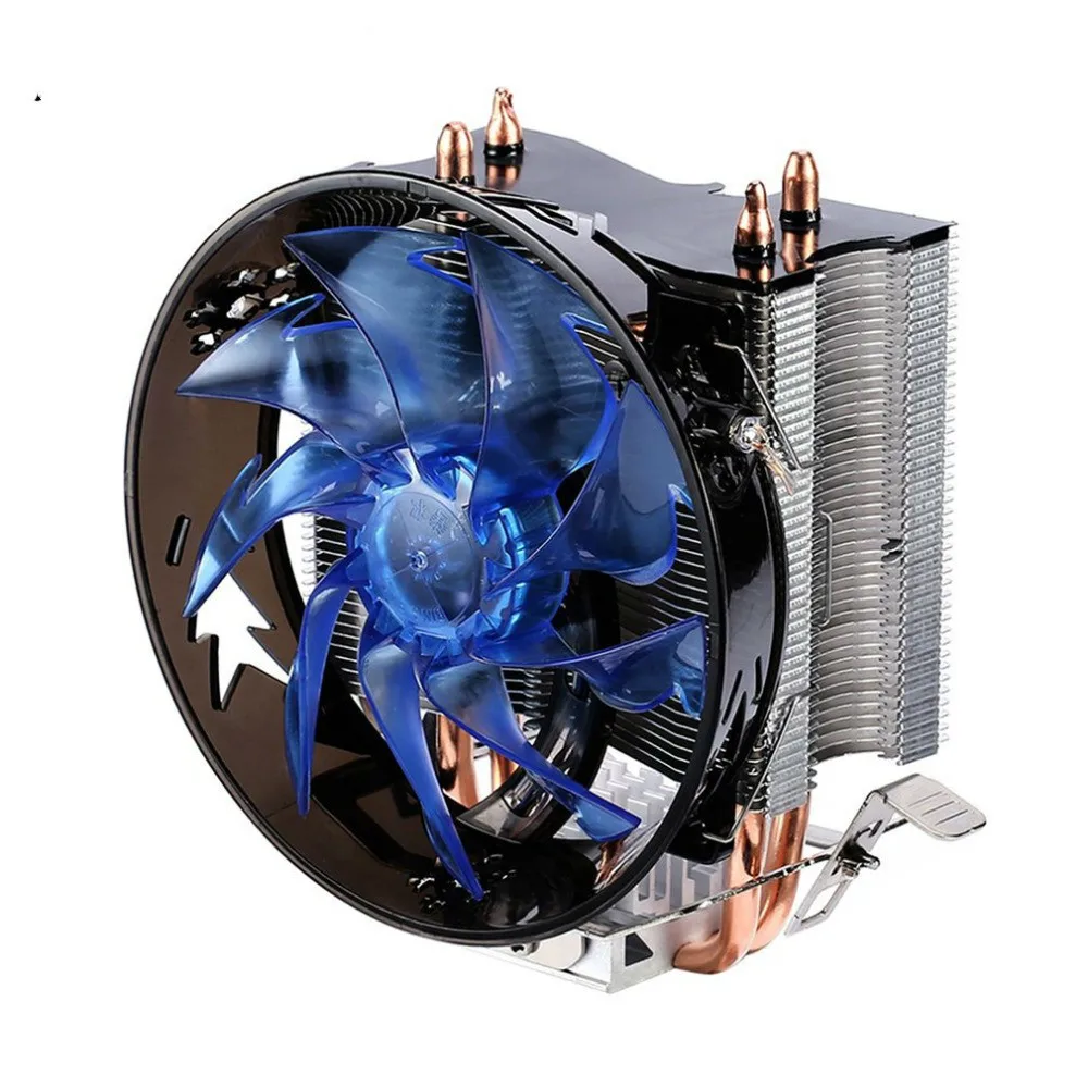 Beste CPU Koeler Zuiver Koper Dubbele Heatpipe CPU Radiator Messing Tower CPU Fan Koelsysteem Voor Intel 775 1155 1156