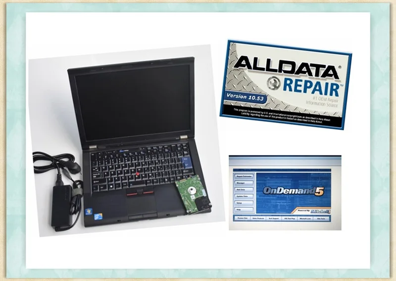 Горячая Alldata 10,53 и Mitchell ondemand 2015v авто ремонт программного обеспечения установлен хорошо в T410 ноутбук 4g используется