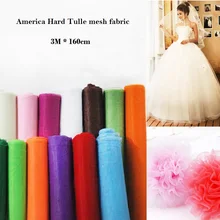 3m America Hard Tulle mesh fabric 160cm wide for wedding dress cloth Sewing DIY doll tutu