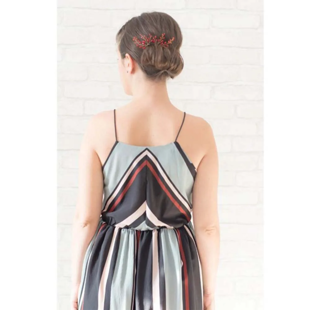 AZULINA Casual Striped Beach Dress Women Sexy Sleeveless Spaghetti Strap Midi A Line Summer Party Dress 2018 Sundress Vestidos