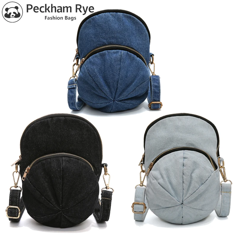 

Fashion Cap Shape Denim Girls Shoulder/messenger Bag Jeans Crossbody Bags for Women Portable Handbag Female bolsas feminina