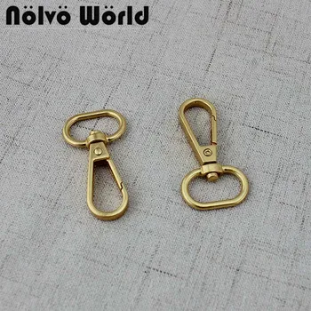 

10-50 pieces Special gold Metal hook webbing snap hook for bags DIY Garment Accessories Lobster Clasp For Leather Craft