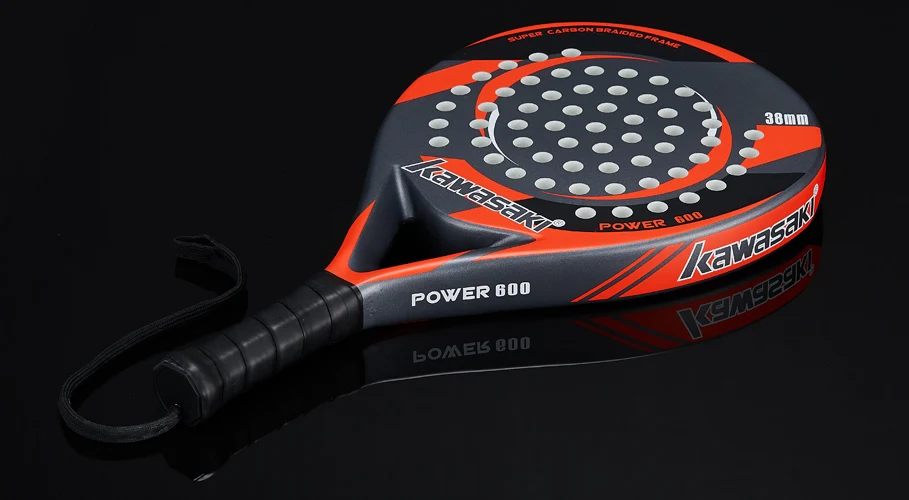 Kawasaki POWER 600 Padel ракетка 38 мм теннисная паделл ракетка для юного игрока карбоновая рама Мягкая EVA лицо с веслом сумка