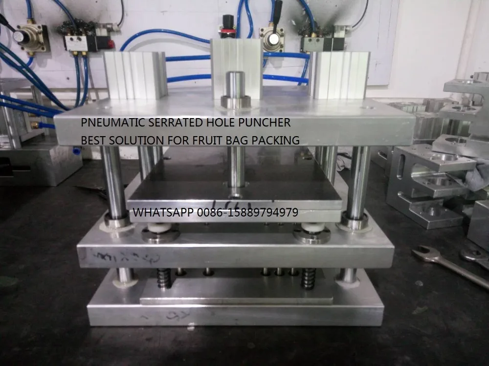 Пневматический многодырокол зубчатый дырокол, один раз удар 29 отверстий на мешок фруктов упаковка