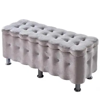 

European style shoes stool fabric sofa simple storage bench bed end stool clothing store fitting room sofa storage stool