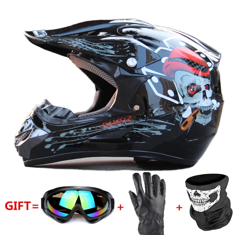 Мотоциклетный шлем полное лицо Casco Moto мотокросс шлем внедорожный шлем ATV Dirt Bike горные MTB DH Capacete Moto очки - Color: 4