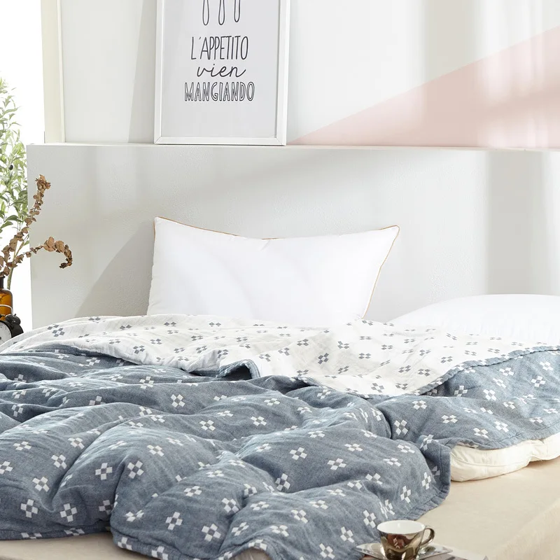 

Simanfei Blankets Exquisite Superfine Soft Cotton Four-layer Gauze Towel Blanket Autumn Single For Sofa and Bed Towel Blankets