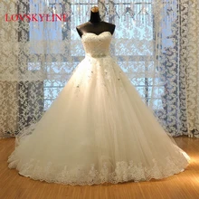 Весеннее свадебное платье для невесты, для свадьбы, без рукавов, топ размера плюс, Милая Аппликация, на шнуровке, ТРАПЕЦИЕВИДНОЕ свадебное платье со шлейфом и кристаллами