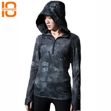 TENNEIGHT главный питон тактическая рубашка Женская рыболовная одежда камуфляжная рубашка с длинным рукавом с капюшоном дышащие быстросохнущие походные рубашки