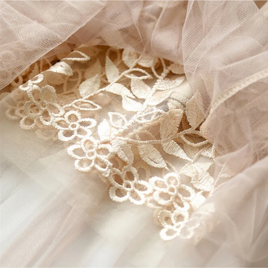 KLV Летняя женская Последняя мода один размер юбка трехмерная вышивка лист сетка пряжа юбки D4