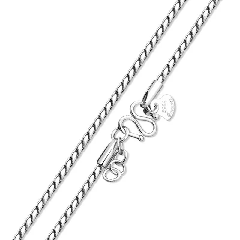 

925 sterling silver snake chain. New fashion men necklace. Solid Sterling Silver 2mm 56cm With Pendant Chain. Wholesale jewelry