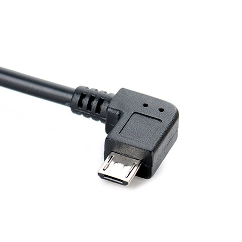 Left Angle 90 Degree Micro USB Male to Male Cable Converter OTG Adapter Cord 25cm Cable 4