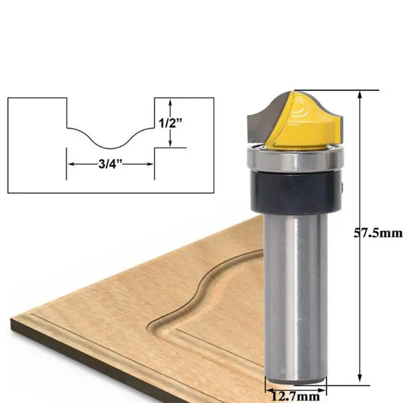 

Faux Panel Arc Milling Cutter Carbide Wooden Knife Woodworking Tool Groove Router Bit Wood Cutting