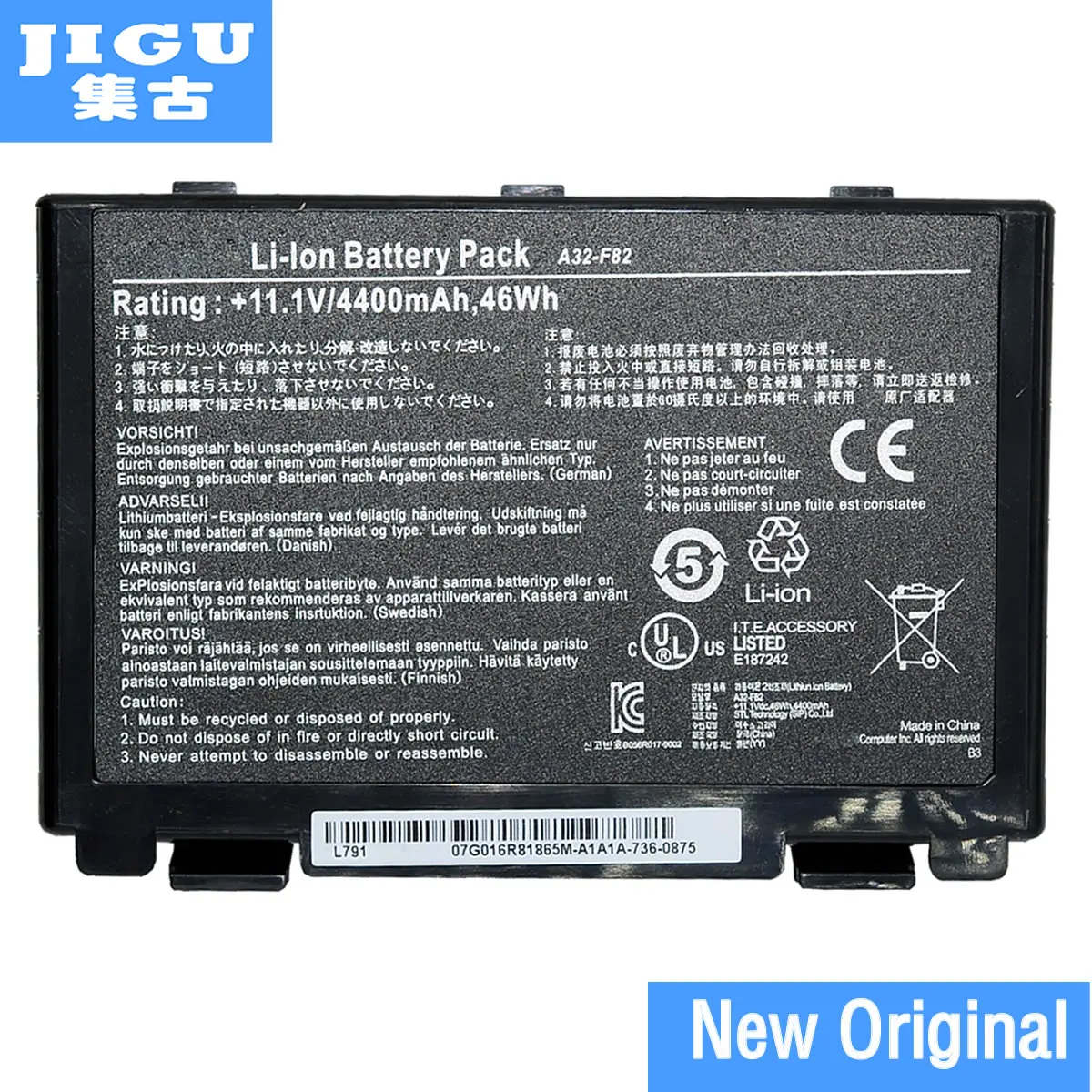 JIGU для Asus A32 F82 L0690L6 L0A2016 оригинальный F52 F83S K40 K40E K6C11 K50 K51 K60|original laptop battery|laptop batterybattery