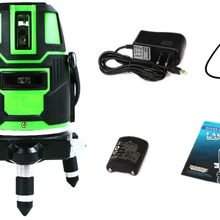 Зеленый лазерный измеритель уровня 360 градусов Поворотный крест 5 line 6 точка лазерного уровня, режим наклона самовыравнивающийся