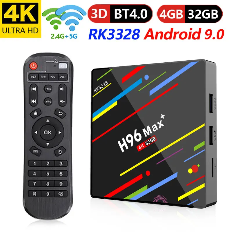 New Android 9.0 TV BOX Rockchip RK3328 Quad Core 4G 32G 4K wifi Smart Media Player Play Store Free Apps Fast Set top Box