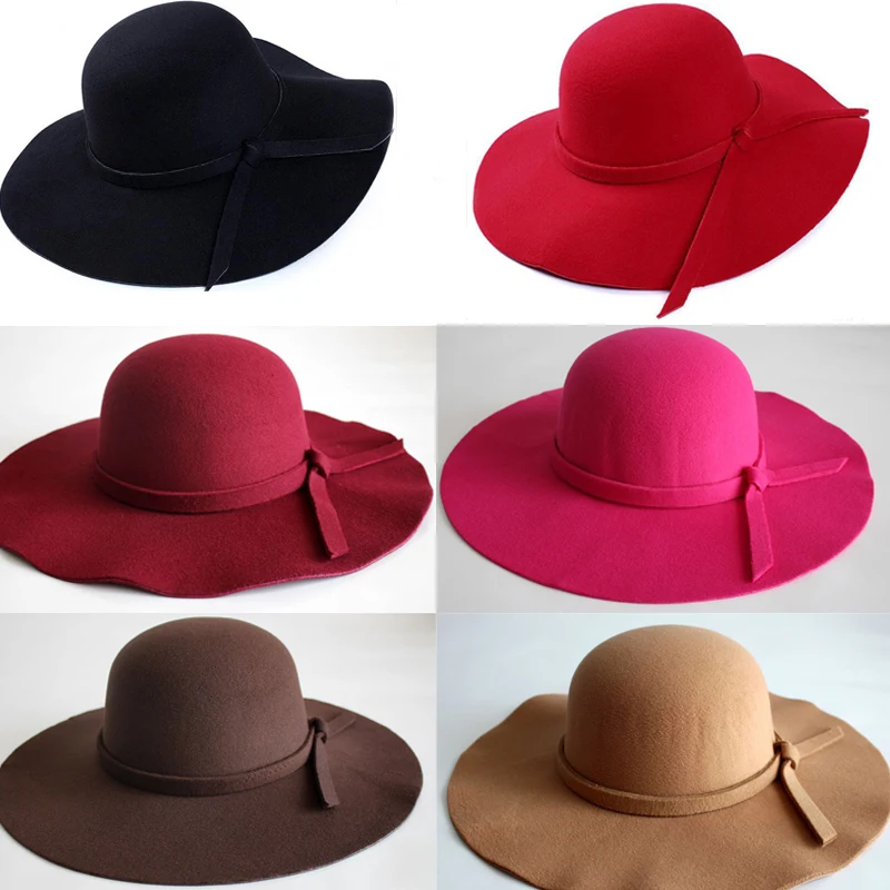 wine colored floppy hat
