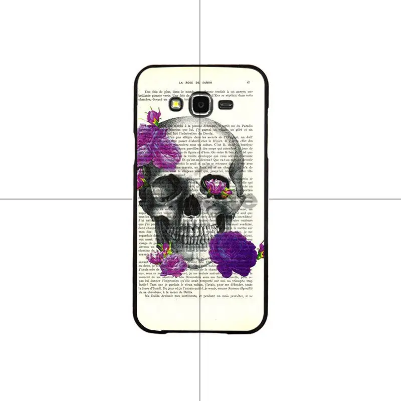 Dark fairy art human skull book page newly pattern
