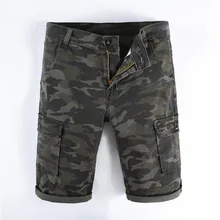 MORUANCLE Новые мужские повседневные камуфляжные мешковатые брюки "Карго" джинсовые шорты Военный стиль камуфляж тактические короткие джинсы с несколькими карманами