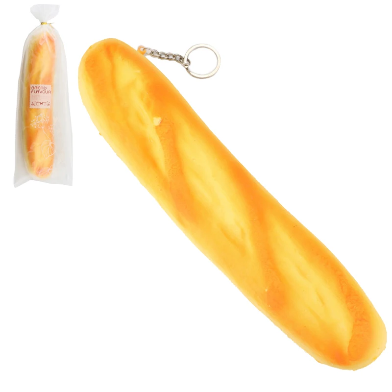 Squishy Bread French Stick Relief Antistress Food Toy Key Chain Slow ...