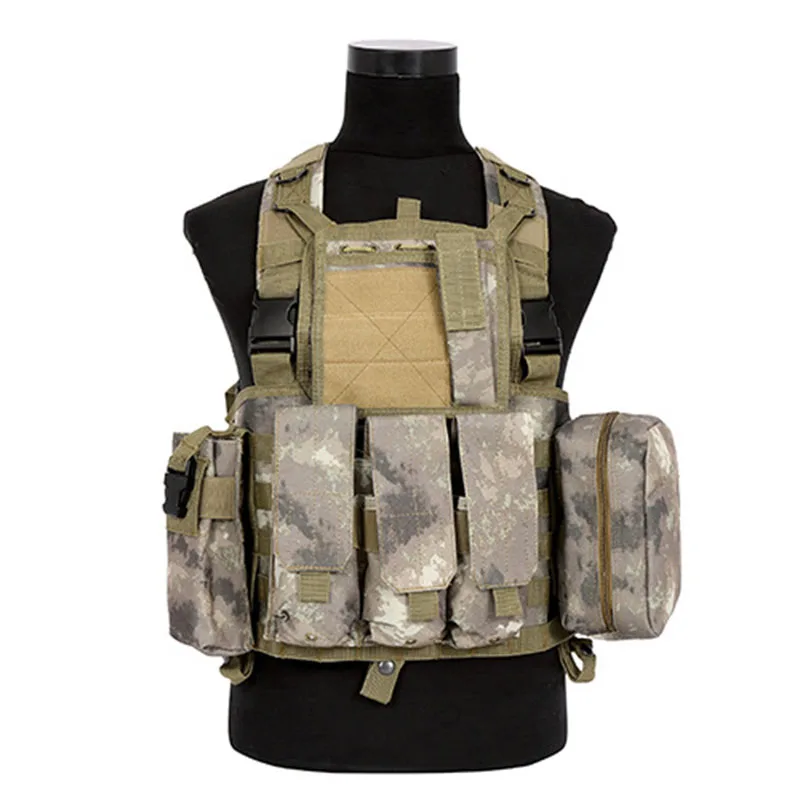 Военный RRV тактический жилет высокого качества 600D нейлон Molle система CS защитный жилет CQC тактическое защитное оборудование BE12 - Цвет: A TAC