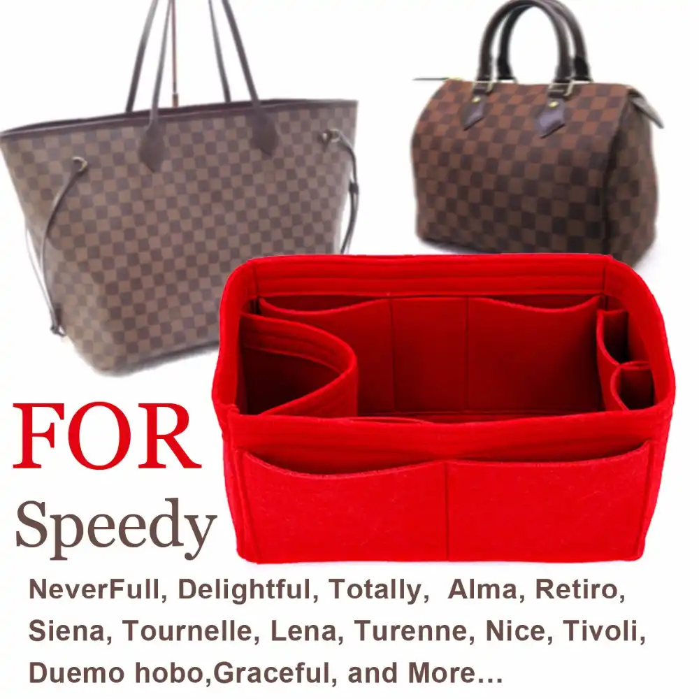 Sdy 25 30 35 Felt Cloth Insert Bag Organizer Makeup Handbag Travel Inner Purse Portable Cosmetic Bags Never Full