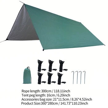 

Waterproof Sail Canopy Rain Fly Sun Shade Sail Canopy UV Resistant Shade Cloth Beach Garden Picnic Mat Outdoor Camp Tent Awning