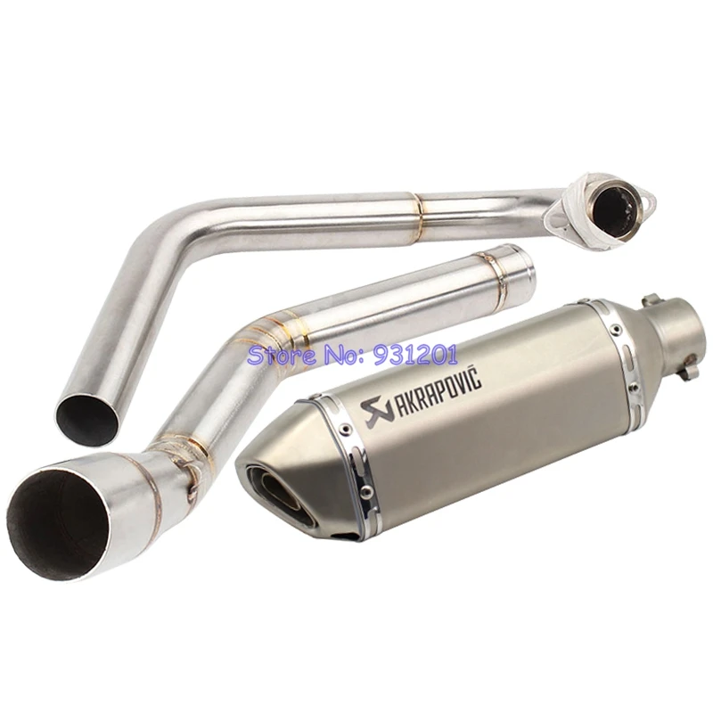 

For Yamaha R15 (2008-2017) Slip On Motorcycle Akrapovic Exhaust Pipe Muffler Link Pipe Headers System for YZF R15 MT-15 MT 125